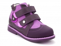 136-82 Бос(Bos), ботинки детские утепленные ортопедические профилактические, нубук, фиолетовый, сиреневый в Омске