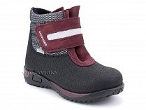 11-531-1 Скороход (Skorohod), ботинки демисезонные утепленные, байка, гидрофобная кожа, серый, черный в Омске