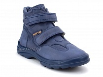 211-22 Тотто (Totto), ботинки демисезонные утепленные, байка, кожа, синий. в Омске