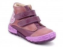 105-016,021 Тотто (Totto), ботинки детские демисезонные утепленные, байка, кожа, сиреневый. в Омске