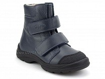 3381-712 Тотто (Totto), ботинки детские утепленные ортопедические профилактические, байка, кожа, синий. в Омске