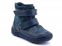 127-3,13 Тотто (Totto), ботинки демисезонные утепленные, байка, синий, кожа в Омске