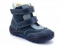 133-3,13,09 Тотто (Totto), ботинки детские ортопедические профилактические, байка, кожа, нубук, темно-синий. в Омске