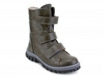 207з (31-40) Аквелла (Akwella), ботинки зимние ортопедические с высоким берцем, натуральная шерсть, кожа, тёмно-зелёный в Омске
