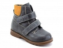 126(2)-41,64 Тотто (Totto), ботинки демисезонные утепленные, байка, серый, светло-коричневый, кожа в Омске