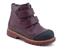 505 Б(31-36) Минишуз (Minishoes), ботинки ортопедические профилактические, демисезонные утепленные, кожа, байка, бордовый в Омске