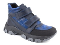 6-612145-2403 (26-30) Пиксель (Pixel), ботинки зимние детские профилактические, кожа, натуральный мех, синий в Омске