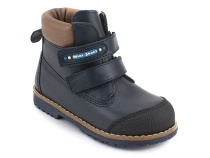 505-MSС (23-25)  Минишуз (Minishoes), ботинки ортопедические профилактические, демисезонные неутепленные, кожа, темно-синий в Омске