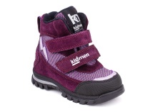 5008-15 (21-25) Кидмен (Kidmen), ботинки ортопедические профилактические, демисезонные утепленные, мембрана, нубук, байка, фиолетовый в Омске