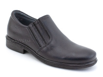 51213  ШагоВита (Shagovita), туфли школьные профилактические  для мальчиков, кожа, черный в Омске