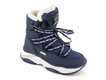 А45-157 Сурсил (Sursil-Ortho), ботинки детские зимние ортопедические профилактические, натуральныя шерсть, искуственная кожа, мембрана, темно-синий в Омске
