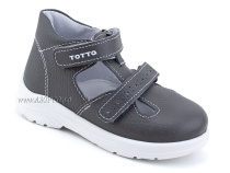 0228-821 Тотто (Totto), туфли детские ортопедические профилактические, кожа, серый в Омске