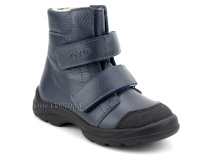 338-712 Тотто (Totto), ботинки детские утепленные ортопедические профилактические, кожа, синий в Омске