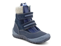 23011-080-01 (21-25)  Тапибу (Tapiboo), ботинки детские демисезонные утепленные ортопедические профилактические , байка, кожа, нубук, синий в Омске
