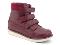 23-244 Сурсил (Sursil-Ortho), ботинки детские утепленные с высоким берцем, кожа, бордовый в Омске