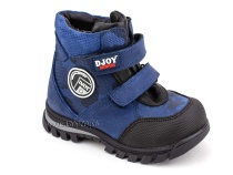 031-600-013-05-240 (21-25) Джойшуз (Djoyshoes) ботинки детские зимние ортопедические профилактические, натуральный мех, кожа, темно-синий, милитари в Омске