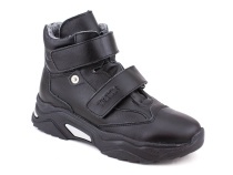 3541-131 Тотто (Totto), ботинки детские утепленные ортопедические профилактические, кожа, байка, чёрный в Омске
