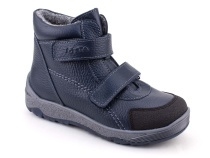 2458-712 Тотто (Totto), ботинки детские утепленные ортопедические профилактические, кожа, синий. в Омске