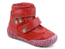 238-196,186 Тотто (Totto), ботинки демисезонные утепленные, байка,  кожа,нубук,  красный, в Омске