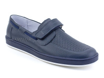 30025-712 Тотто (Totto), туфли школьные ортопедические профилактические, кожа, синий в Омске