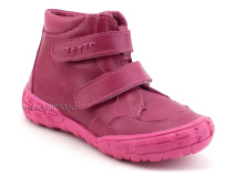 201-267 Тотто (Totto), ботинки демисезонние детские профилактические на байке, кожа, фуксия. в Омске
