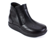 84-11И-2-490/58 Рикосс (Ricoss) ботинки для взрослых демисезонные утепленные, ворсин, кожа, черный, полнота 9 в Омске