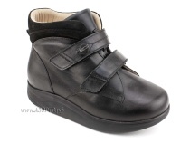 141606W Сурсил-Орто (Sursil-Ortho), ботинки для взрослых, ригидная подошва, диабетическая подкладка, кожа, нубук, черный, полнота 11 в Омске