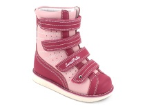 23-220 Сурсил-Орто (Sursil-Ortho), ботинки демисезонные детские ортопедические  с тутором, кожа, розовый в Омске