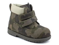 505 Х(23-25) Минишуз (Minishoes), ботинки ортопедические профилактические, демисезонные утепленные, натуральная замша, байка, хаки, камуфляж в Омске
